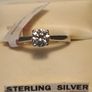 Swarovski Zirconia Petite Solitaire Silver Ring Image 4