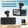 25322 Vavupo 3-Camera Dash Cam for Cars - 1080P Front & Rear Recording, 5.08cm IPS Screen, G-Sensor, Night Vision Image 6