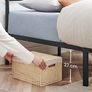 Double bed frame in metal White double bed frame, bed frame, metal bed frame, guest bed, for adults, children, easy installation, for small rooms, white Image 5