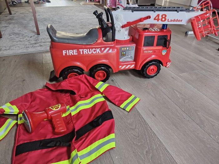 Kids toy sit on fire engine