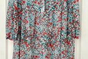 Numph Nuaphra Dress - Floral Midi Dress - Size 34 (fits bigger)