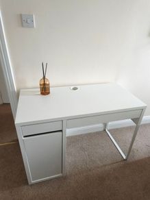 White office desk