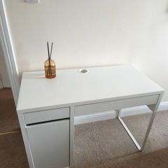 White office desk