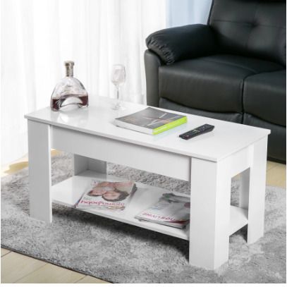 BRAND NEW Lift Top Coffee Table with Hidden Compartment and Storage Shelf Rising Table Top for Living Room