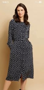 BNWT Paul Costelloe Navy Dress size 12