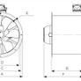 Duct Fan Diagonal 400mm 6890 m3/h 300 Pa IE3 Motor IP55, Harmann Image 4