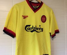 Liverpool Jersey. Official Reebok Mens Away Season 1997-1998. Original From The Time. Not A Modern Day Remake.