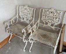 Cast iron garden chairs