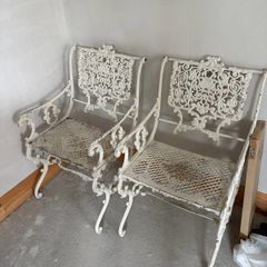 Cast iron garden chairs