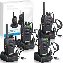 NEW SALE | Walkie Talkies 4Pcs Professional Best Walkie Talkies- 2 Way Radio Long Range Rechargeable Walkie Talkies for Adult With Original Earpieces &16CH Single Band Supports