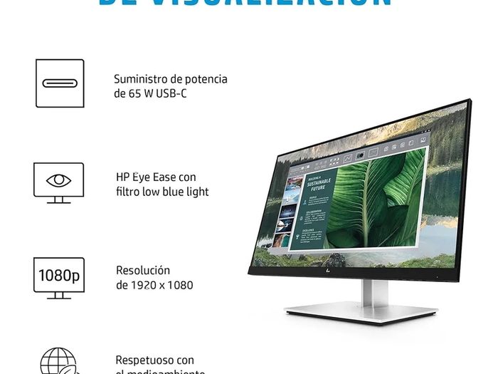 HP E24u G4 - E-Series - LED monitor - 24" (23.8" viewable) - 1920 x 1080 Full HD (1080p) @ 60 Hz - IPS - 5 ms - HDMI, DisplayPort, USB-C - sparkling black