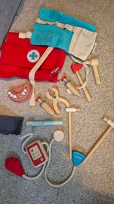 plan toys doctor and dentist set wooden