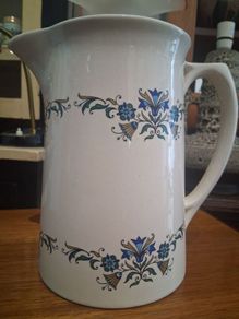 Large Midcentury Crown Lynn Water Pitcher Wash Jug