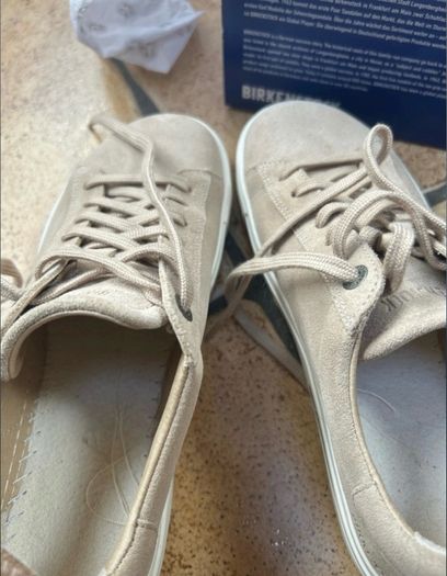 Birkenstock Brand New Bend Low Sandcastle Suede Leather Shoes Size 38