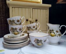 vintage tea set, bone china, Royal Grafton china, delph, tea set