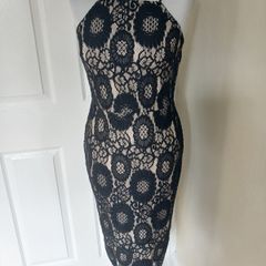 black lace dress