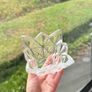 Clear cut glass decorative bowl/ashtray Image 2
