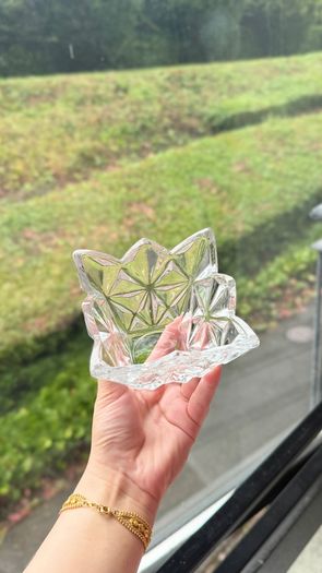 Clear cut glass decorative bowl/ashtray