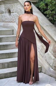 Brown maxi dress