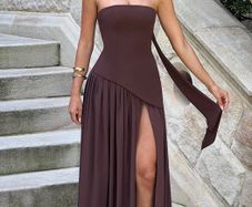 Brown maxi dress