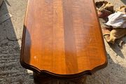 Solid maghoney 2 tier coffee table. Heavy piece