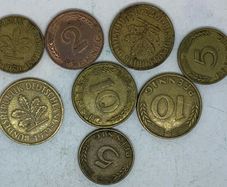 Germany 2 5 10  Pfennig Coin Lot 1950 1971 1949 1969 1972