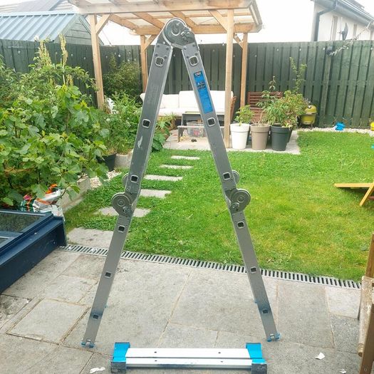 Mac Allister Professional 4x3 Combination Ladder - Multi Purpose Aluminium Ladder