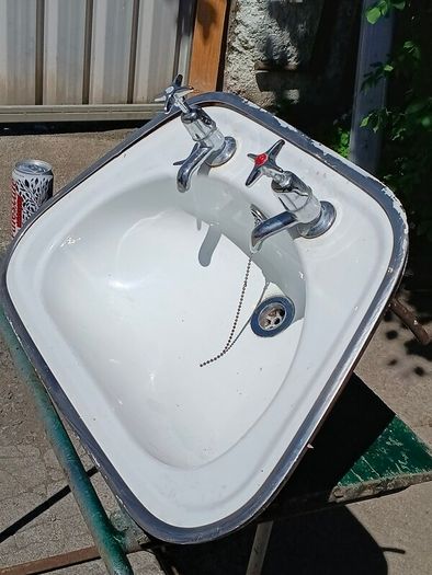 Vintage Enamel Sink