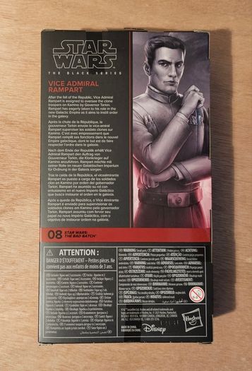 Star Wars The Bad Batch Vice Admiral Rampart 6" Scale Black Series New & Unopened