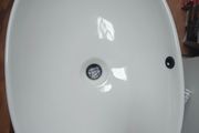 Oval ceramic bathroom sink