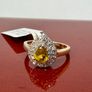 Gold Luxuriant 9K Yellow Gold AAA Loop Clean Chantaburi Yellow Sapphire & Lab Grown Diamond Image 6