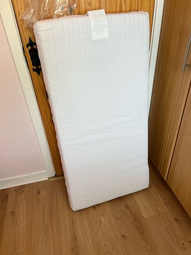 Babymore Eva Sleigh Cot Bed and Mattress Like New