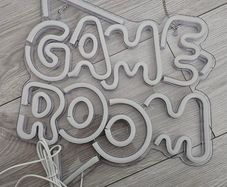 Neon Game Room Sign and LED Light Bars