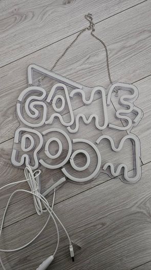 Neon Game Room Sign and LED Light Bars