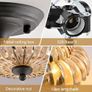 Modern Black Ceiling Light Fixture, Amber Glass Flush Mount Chandeliers, Semi Flush Mount Ceiling Light Fixture Suitable for Living Room Hallway Kitchen Bedroom Image 5