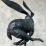 Running Hare (45cm) - Green Speckled Bronze Image 9