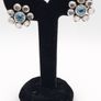 Vintage 925 Sterling Silver Moonstone Blue Topaz Earrings Image 10