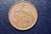 South africa 5 cent coin