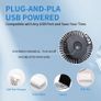 USB Desk Fan, 3 Speeds Adjustable Strong Wind Table Fan, 360 Degree Rotation Mini Personal Fan 6 Inches Portable Cooling Fan for Desktop Office Home Bedroom Car Outdoor Camping MULTIPLE COLOURS AVAILABLE (FREE POSTAGE) Image 10