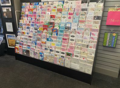 Greeting Card Stand including cards