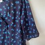 blouse Bnwt short sleeve navy blouse size medium double breaded opening lefties brand Image 4