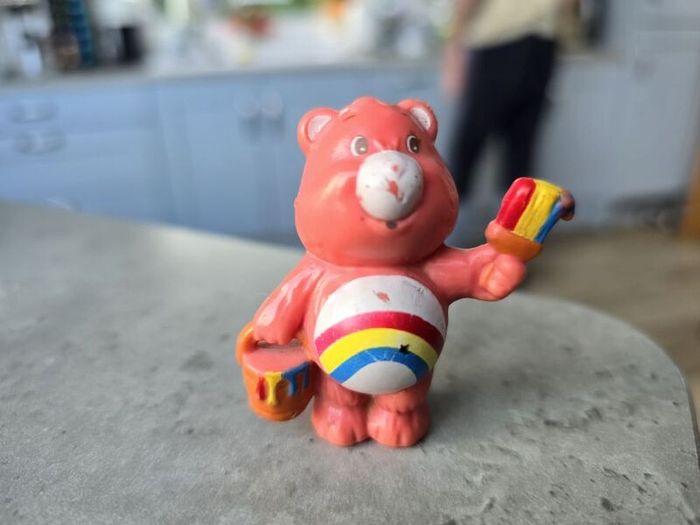 Cheer Bear Rainbow Carebear Mini Figure 1983-1984 Kenner A.G.C.