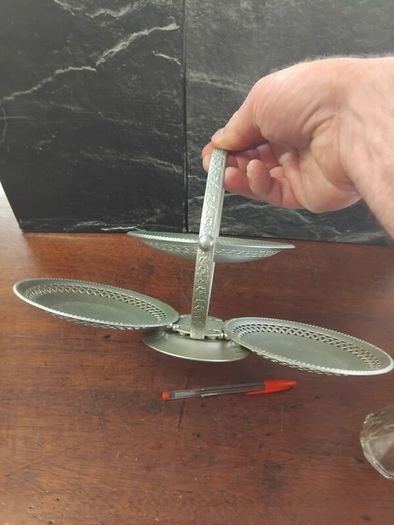 Cake Stand and vintage Sugar Sifter