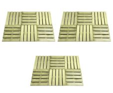 18 pcs Decking Tiles 50x50 cm Wood Green