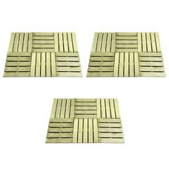 18 pcs Decking Tiles 50x50 cm Wood Green