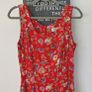 Vintage 1990s Dorothy Perkins red floral print grunge mini dress size 10 summer garden party festival holiday riot grrl Image 3