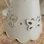 pair of shabby chic vintage metal candlesticks Image 3