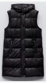 Zara faux leather gilet size M