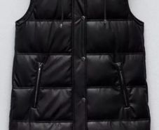 Zara faux leather gilet size M