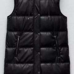 Zara faux leather gilet size M